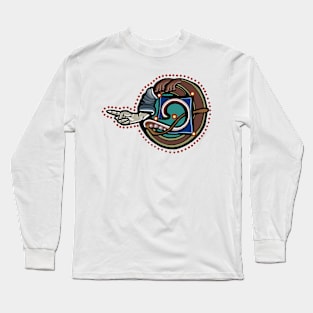 Letter O Manicule W 14C Maastricht Psalter parody Long Sleeve T-Shirt